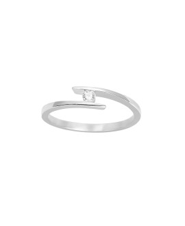 Bague Femme - Or 18 Carats - Diamant 0,08 Carats
