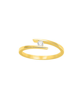 Bague Femme - Or 18 Carats - Diamant 0,08 Carats