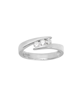 Bague Femme - Or 18 Carats - Diamant 0,24 Carats