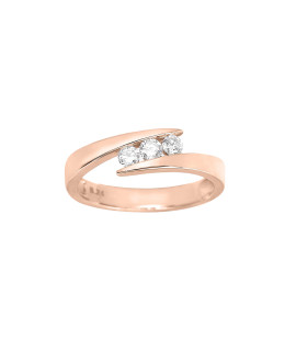 Bague Femme - Or 18 Carats - Diamant 0.24 Carats