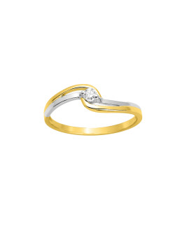 Bague Femme - Or 18 Carats - Diamant 0,07 Carats