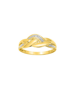 Bague Femme - Or 18 Carats - Diamant 0,01 Carats