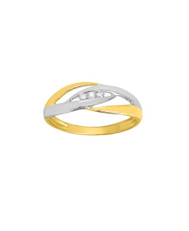 Bague Femme - Or 18 Carats - Diamant 0,06 Carats