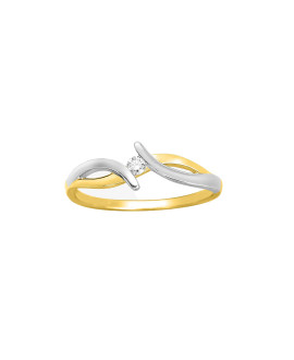 Bague Femme - Or 18 Carats - Diamant 0,05 Carats