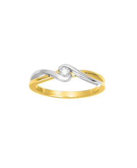 Bague Femme - Or 18 Carats - Diamant 0,1 Carats