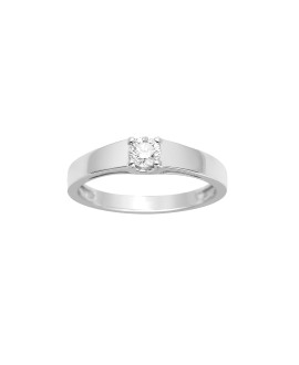 Bague Femme - Or 18 Carats - Diamant 0,23 Carats