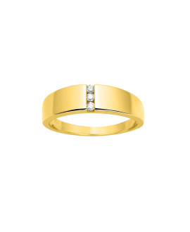 Bague Femme - Or 18 Carats - Diamant 0,06 Carats