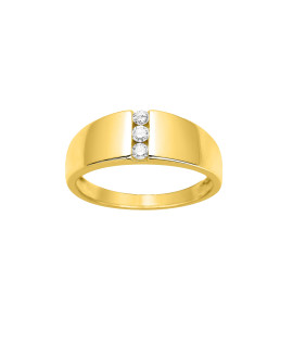 Bague Femme - Or 18 Carats - Diamant 0,12 Carats