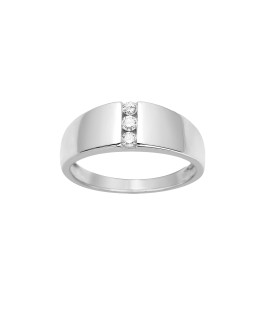 Bague Femme - Or 18 Carats - Diamant 0,12 Carats