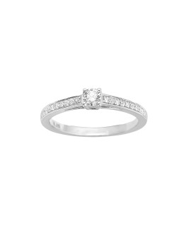 Bague Femme - Or 18 Carats - Diamant 0,27 Carats