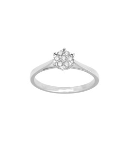 Bague Femme - Or 18 Carats - Diamant 0,14 Carats