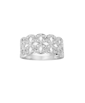 Bague Femme - Or 18 Carats - Diamant 0,12 Carats