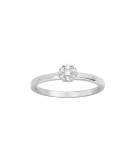 Bague Femme - Or 18 Carats - Diamant 0,15 Carats