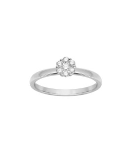 Bague Femme - Or 18 Carats - Diamant 0,2 Carats