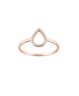 Bague Femme - Or 18 Carats - Diamant 0,07 Carats