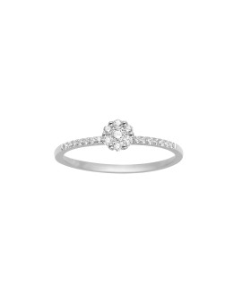 Bague Femme - Or 18 Carats - Diamant 0,2 Carats