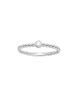 Bague Femme - Or 18 Carats - Diamant 0,07 Carats