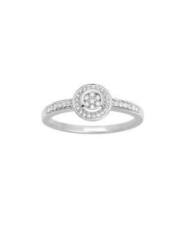 Bague Femme - Or 18 Carats - Diamant 0,15 Carats