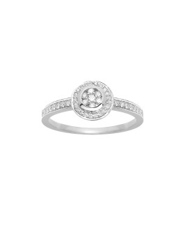 Bague Femme - Or 18 Carats - Diamant 0,25 Carats