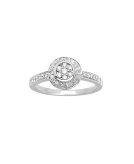 Bague Femme - Or 18 Carats - Diamant 0,35 Carats