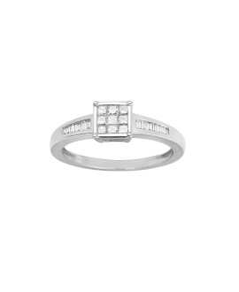 Bague Femme - Or 18 Carats - Diamant 0,33 Carats