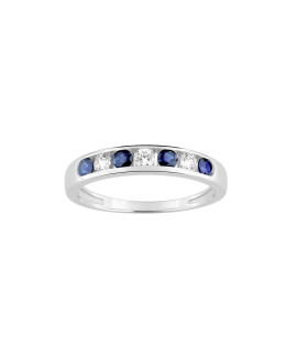 Bague Femme - Saphir - Oxyde de zirconium - Or 18 Carats