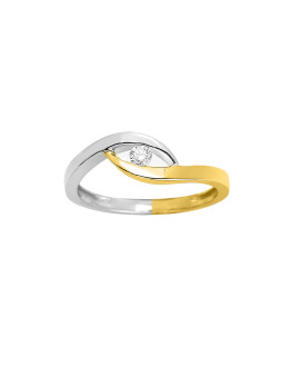 Bague Femme - Or 18 Carats - Diamant 0,08 Carats