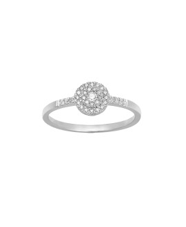 Bague Femme - Or 18 Carats - Diamant 0,15 Carats