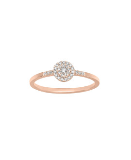 Bague Femme - Or 18 Carats - Diamant 0,1 Carats