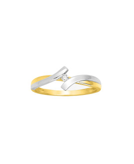 Bague Femme - Or 18 Carats - Diamant 0,03 Carats