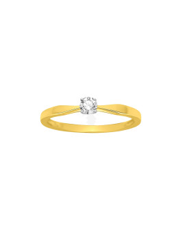 Bague Femme - Or 18 Carats - Diamant 0,14 Carats