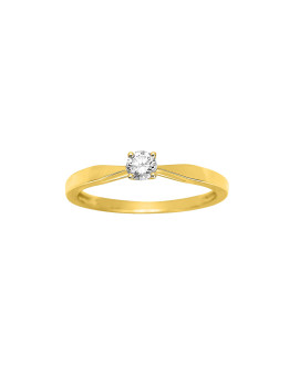 Bague Femme - Or 18 Carats - Diamant 0,18 Carats