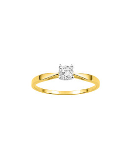 Bague Femme - Or 18 Carats - Zirconium 0.30 ct