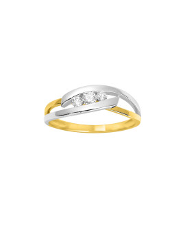 Bague Femme - Or 18 Carats - Diamant 0,16 Carats