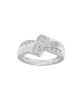 Bague Femme - Or 18 Carats - Diamant 0,16 Carats