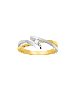 Bague Femme - Or 18 Carats - Diamant 0,08 Carats