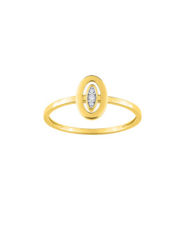 Bague Femme - Or 18 Carats - Diamant 0,02 Carats