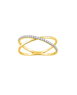 Bague Femme - Or 18 Carats - Diamant 0,11 Carats