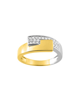 Bague Femme - Or 18 Carats - Diamant 0,18 Carats