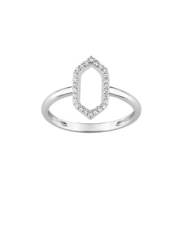 Bague Femme - Or 18 Carats - Diamant 0,16 Carats