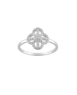 Bague Femme - Or 18 Carats - Diamant 0,21 Carats