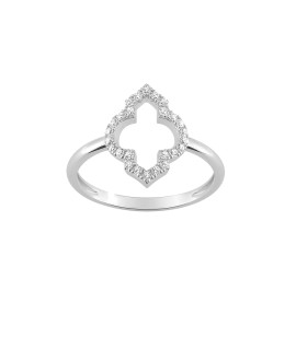 Bague Femme - Or 18 Carats - Diamant 0,16 Carats