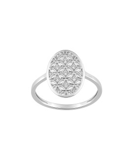 Bague Femme - Or 18 Carats - Diamant 0,08 Carats
