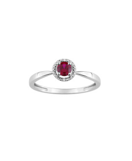 Bague Femme - Rubis - Oxyde de zirconium - Or 18 Carats