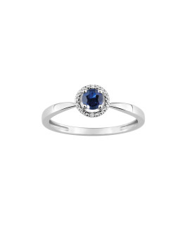 Bague Femme - Saphir - Oxyde de zirconium - Or 18 Carats