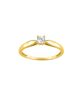 Bague Femme - Or 18 Carats - Diamant 0,15 Carats