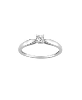 Bague Femme - Or 18 Carats - Diamant 0,15 Carats