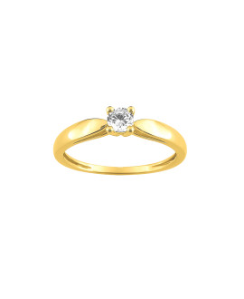 Bague Femme - Or 18 Carats - Diamant 0,2 Carats