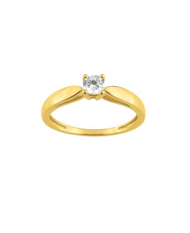 Bague Femme - Or 18 Carats - Diamant 0,25 Carats