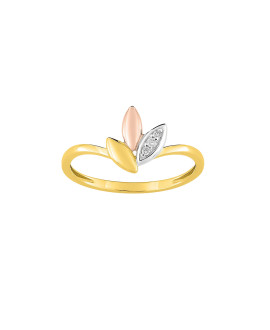 Bague Femme - Or 18 Carats - Diamant 0,02 Carats